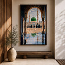 Islamic wall art framed canvas - Masjid Nabawi green dome