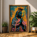 Pop art style Our Lady of Guadalupe wall art display