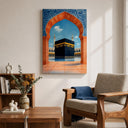 Moorish architectural scene with Kaaba for living room decor