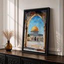 Islamic archway and minaret in wall decor