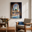 Framed canvas featuring Medina mosque archway