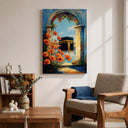 Prayer room decor featuring Kaaba Mecca wall art