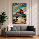 Front view of Masjid Al Aqsa framed canvas