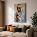 Catholic altar decor - Virgin Mary framed canvas