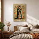 Elegant Catholic decor: Guadalupe framed canvas on wall
