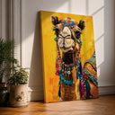 Camel portrait Bedouin wall art on canvas - closeup detail