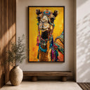 Bedouin-inspired camel portrait wall decor
