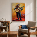 Living room wall with mariachi music art