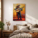 Vintage collection wall art with mariachi musician
