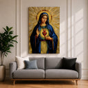 Madonna mosaic portrait - framed religious wall decor