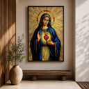 Catholic home decor - Sacred Heart of Mary framed artwork