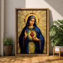 Gallery-ready Saint Mary wall art - framed canvas