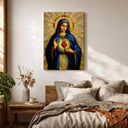 Christian decor - Mary artwork for living room or prayer space