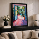 Framed tropical botanicals with light background