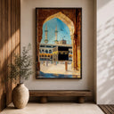 Living room wall art: Kaaba arch framed canvas