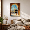 Kaaba arch view art displayed in a modern home
