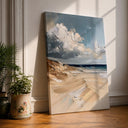 Beach sand dunes coastal wall art with warm tones