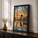 Prophet Mosque Medina wall decor - Green Dome artwork in frame