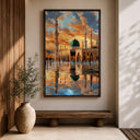 Green Dome architectural detail on Medina mosque canvas