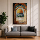 Jerusalem mosque mosaic framed wall decor