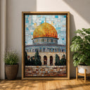 Religious wall art Masjid Al Aqsa with golden dome