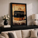 Elegant framed canvas art for prayer space