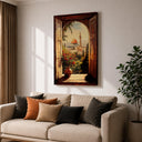 Spiritual wall art Jerusalem window view Masjid Al-Aqsa modern frame