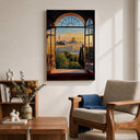 Jerusalem mosque decor – Masjid Al Aqsa window scene on canvas