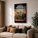 Islamic art print – window view of Masjid Al Aqsa on canvas