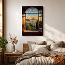 Framed Masjid Al Aqsa artwork – window view over Jerusalem