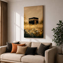 Wall art depicting Masjid Al Haram in abstract style