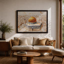 Residential interior with Dome of the Rock wall decor