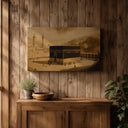 Decorative framed Kaaba wall art for prayer space
