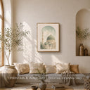 Harmonious trio wall art pieces for prayer corner with Kaaba symbol