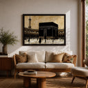 Rich colors and dark border on Islamic wall art