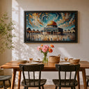Abstract Islamic wall decor in a decorative frame
