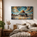 Rich earth tones framed canvas art for living room