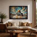 Impasto Dome of the Rock wall art for study or foyer