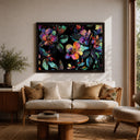 Blossoms framed wall art ready to hang in living room