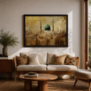 Framed artwork inspired by Prophet's Mosque