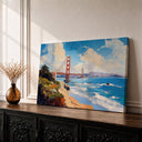 Golden Gate Bridge framed canvas wall art - coastal decor