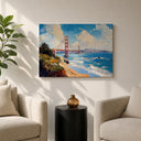 San Francisco skyline wall art in warm tones