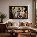 Bold legal decor canvas displayed in office