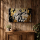 Motivational law office wall art with justice symbol