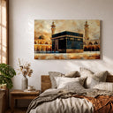 Sacred Kaaba design for living room wall