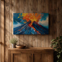 Statement volcano wall art for bold home decor