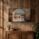 Calm spiritual Islamic decor with architectural focus
