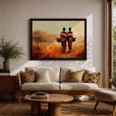 Bedroom wall art featuring Afrocentric design