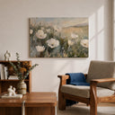 Bright spring wildflowers wall decor on canvas