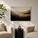 Tranquil rural landscape wall art in antique style frame